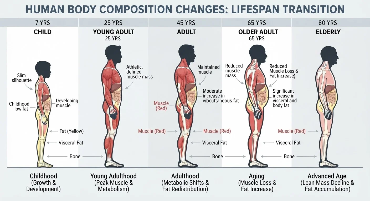 Body Composition Across the Lifespan: How Muscle and Fat Shift With Age
