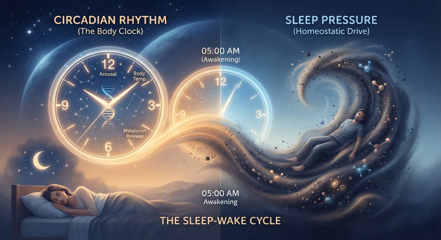 Circadian Rhythm vs. Sleep Pressure: Two Systems That Govern When You Fall Asleep