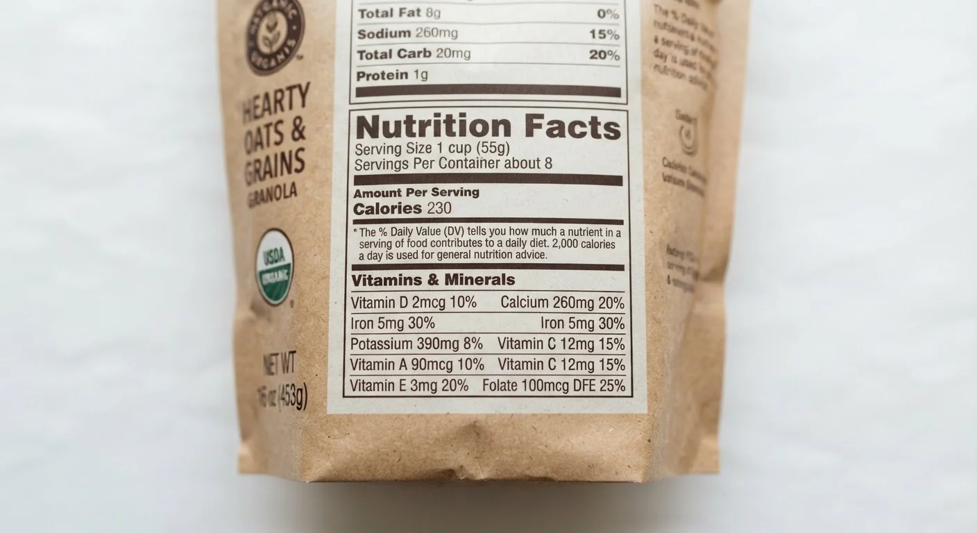 Reading a Nutrition Facts Label for Vitamins and Minerals